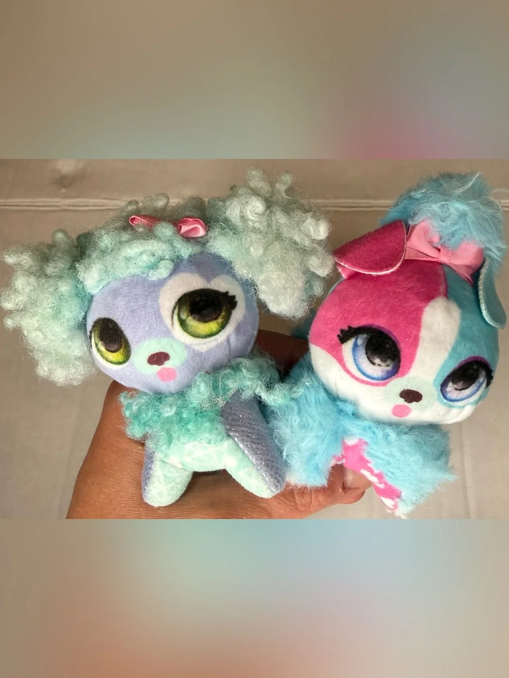 Spin Master Present Pets Minis Plush Lot of 2 Pastel Puppy Dog Stuffed Animals